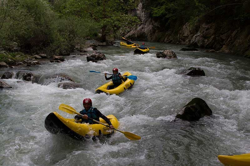 Canoaraft on the Cares-Deva River, Cantabria